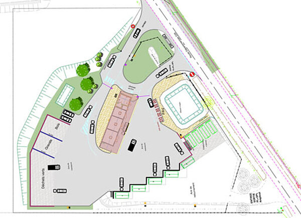 Plan des travaux de la déchèterie de Riaillé Plan des travaux de la déchèterie de Riaillé