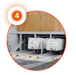 Le contenu de 5 camions de collecte peut être vidé dans un seul camion remorque. 
