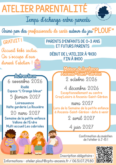 Voir le programme Programme ateliers parentalité