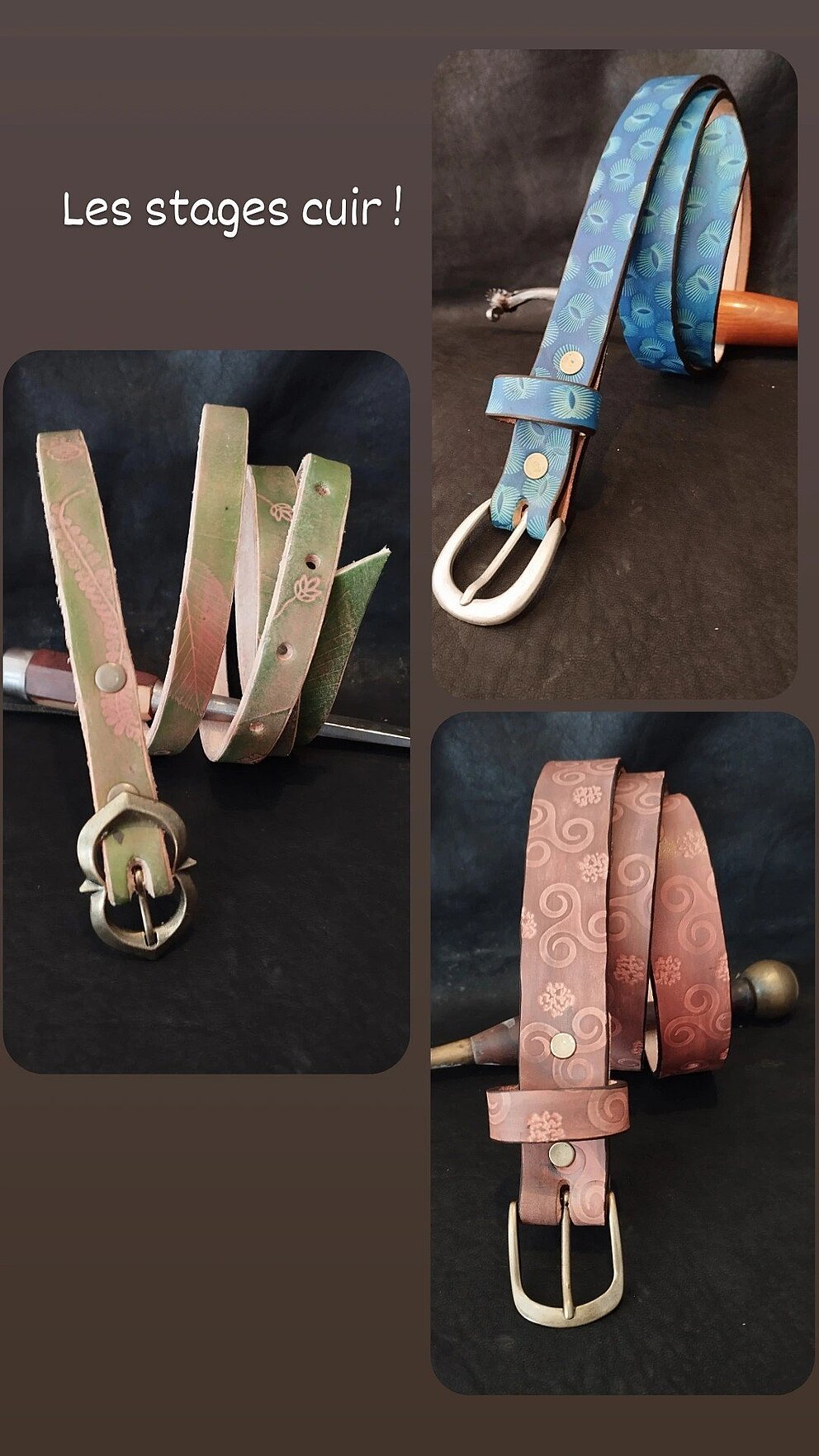 stage maroquinerie : viens créer ta ceinture personnalisée