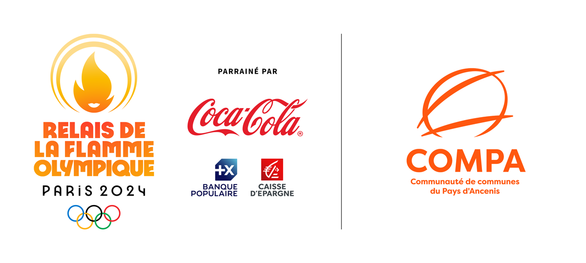 Bannière logos partenaires Relais de la flamme olympique