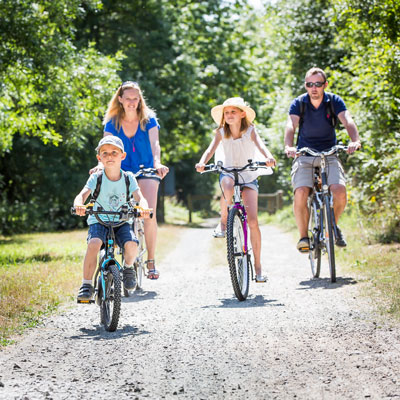 une famille sur La Loire à vélo