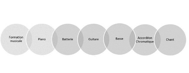 Instruments enseignés dans l'école de musique CellaMusik